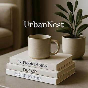 Qəhvə masasında şəhər üslubunda dekor kompozisiyası