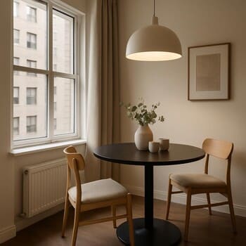 Şəhər mənzilində iki nəfərlik yığcam yemək guşəsi