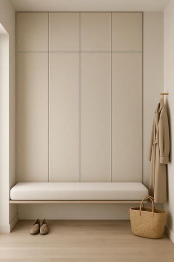 Yumşaq tonlarda oturacaq və asılqanla giriş zonası