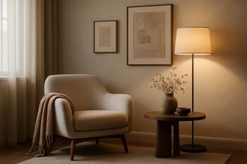 Stil verildikdən sonra qonaq otağı küncü