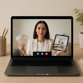 Noutbukda onlayn interyer məsləhəti zəngi