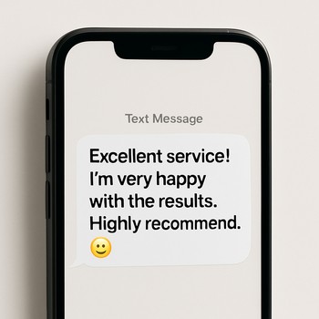 Telefon ekranında interyer layihəsi haqqında mesaj