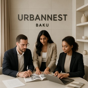 UrbanNest Studio komandasının studiyada çəkilmiş fotoşəkili